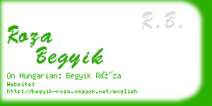 roza begyik business card